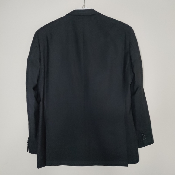 Demantie Mens Black Suit Coat Jacket 44R 100% Hand Tailored Super 150's - Picture 2 of 13